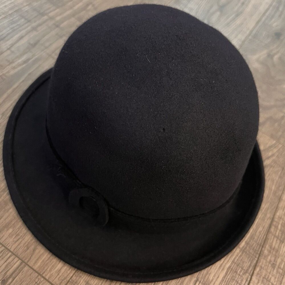 Liz Claiborne Women’s Fedora Wool Hat Navy Blue